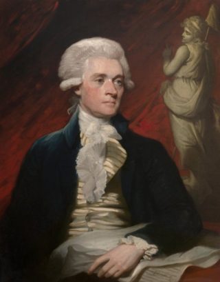 Weerhuisje.eu - Thomas Jefferson (1743-1826) - President van Amerika - Thomas Jefferson in 1786, schilderij van Mather Brown